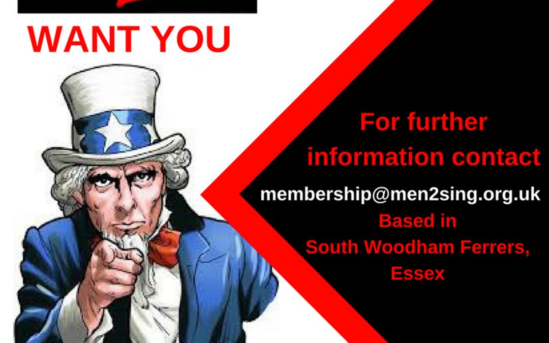 Join the Essex Male Choir Men 2 Sing Based in South Woodham Ferrers, Near Chelmsford